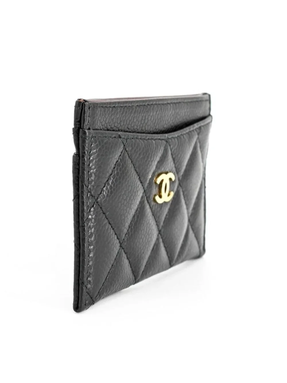 Chanel Card Case Card Holders Black
